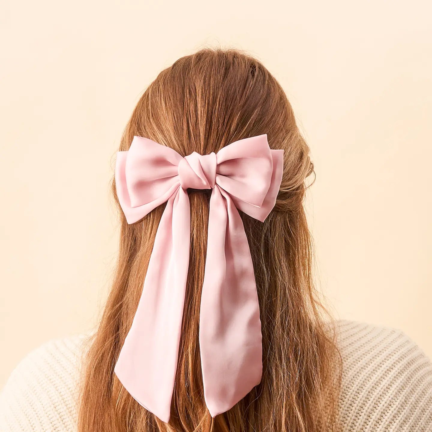 satin hair bow