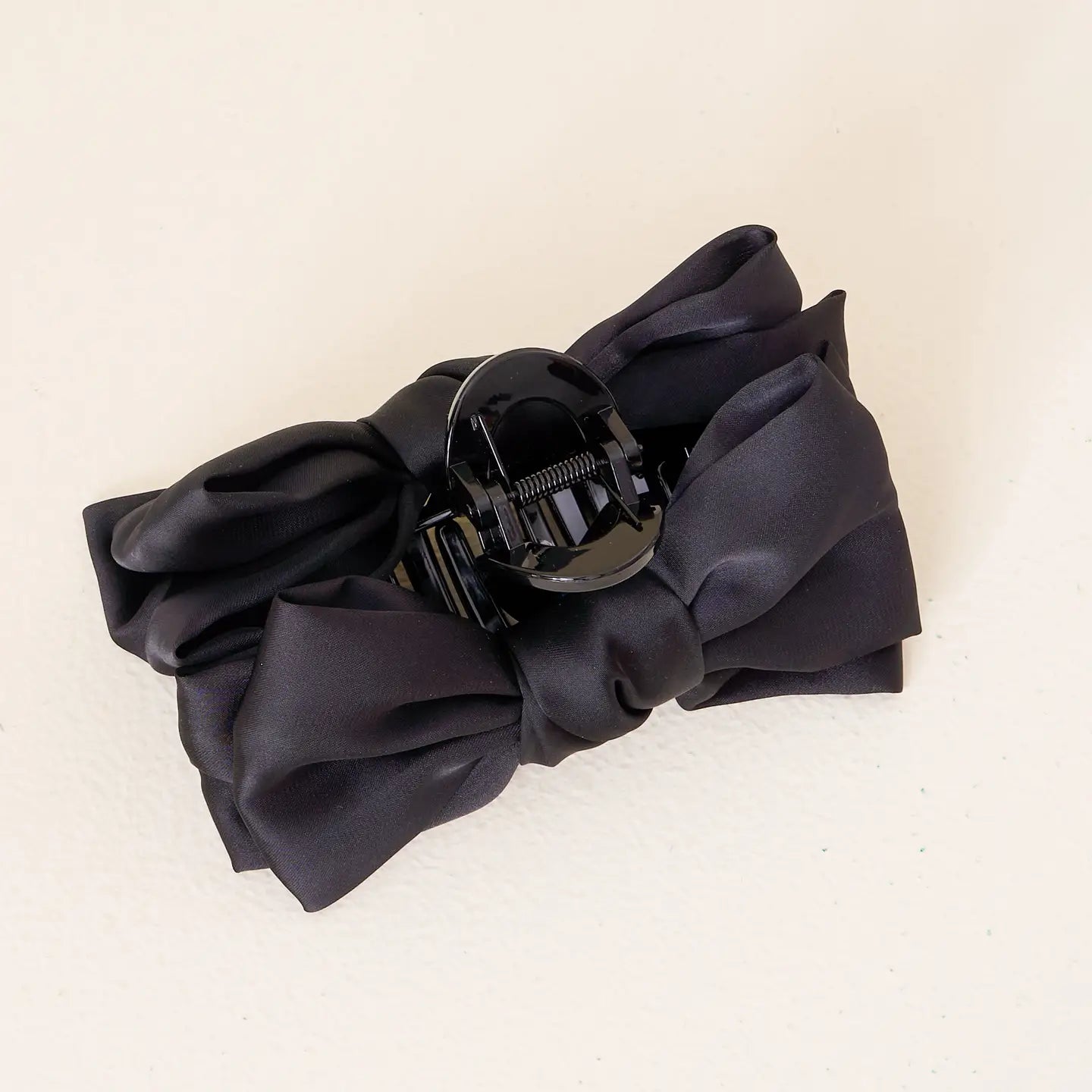 satin bow claw clip