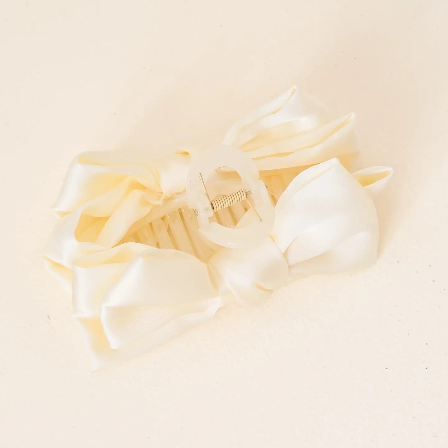 satin bow claw clip