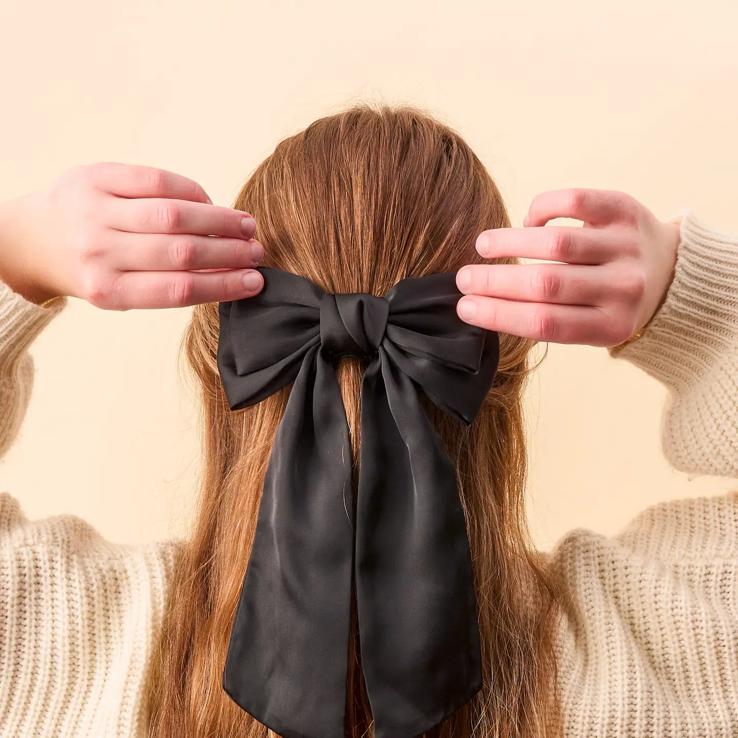 satin hair bow