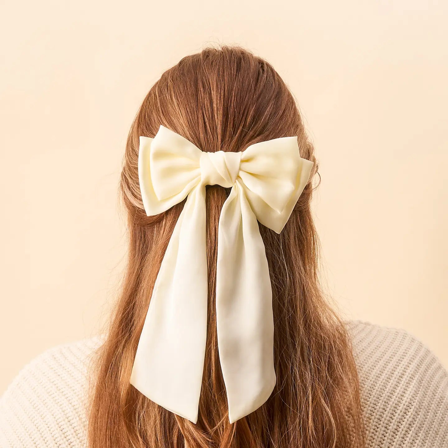 satin hair bow
