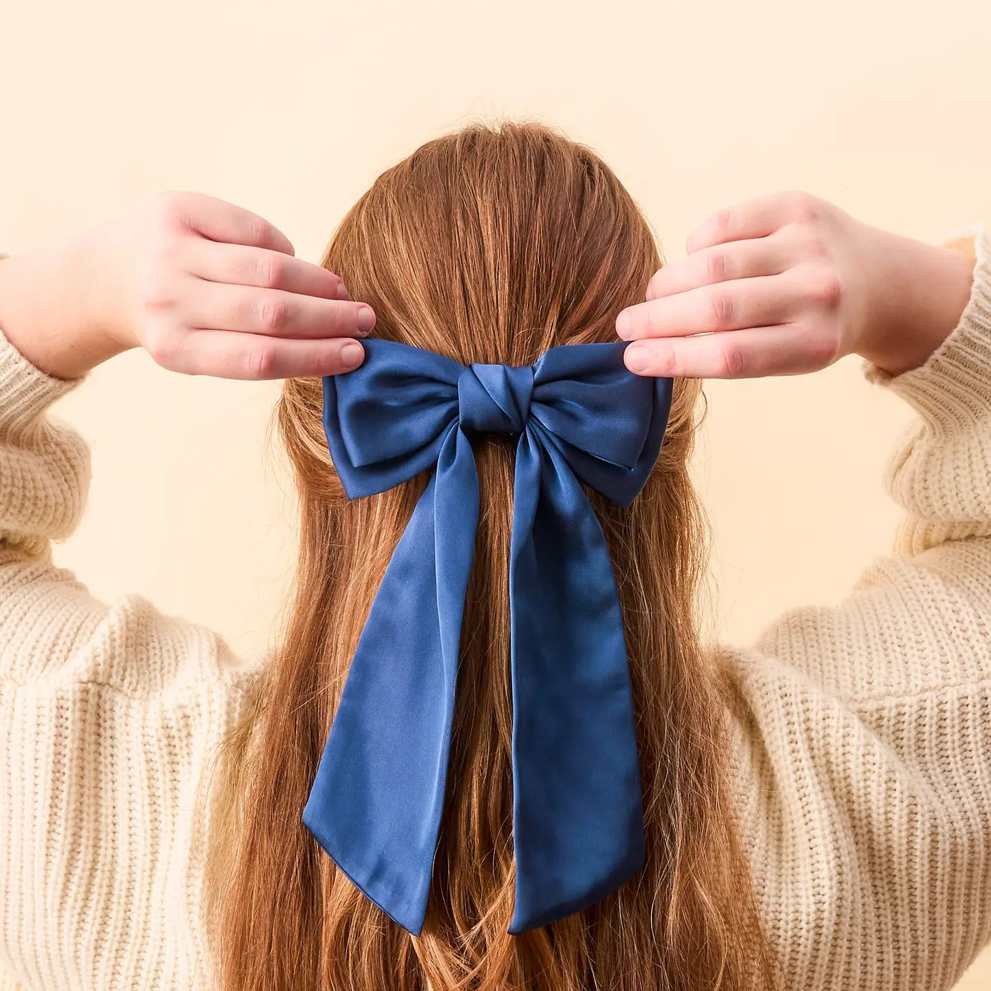 satin hair bow