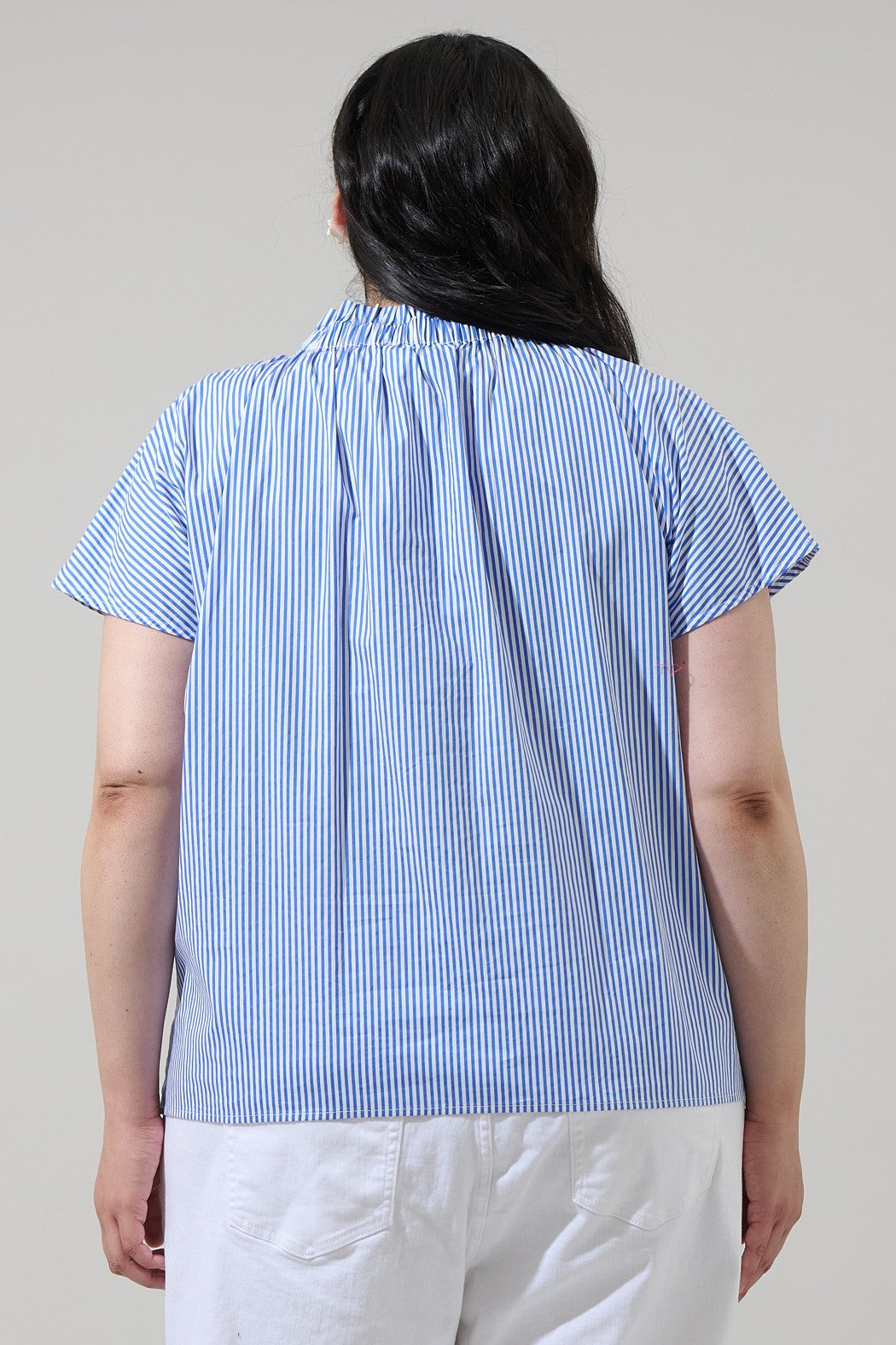 sherah mock neck top-curvy