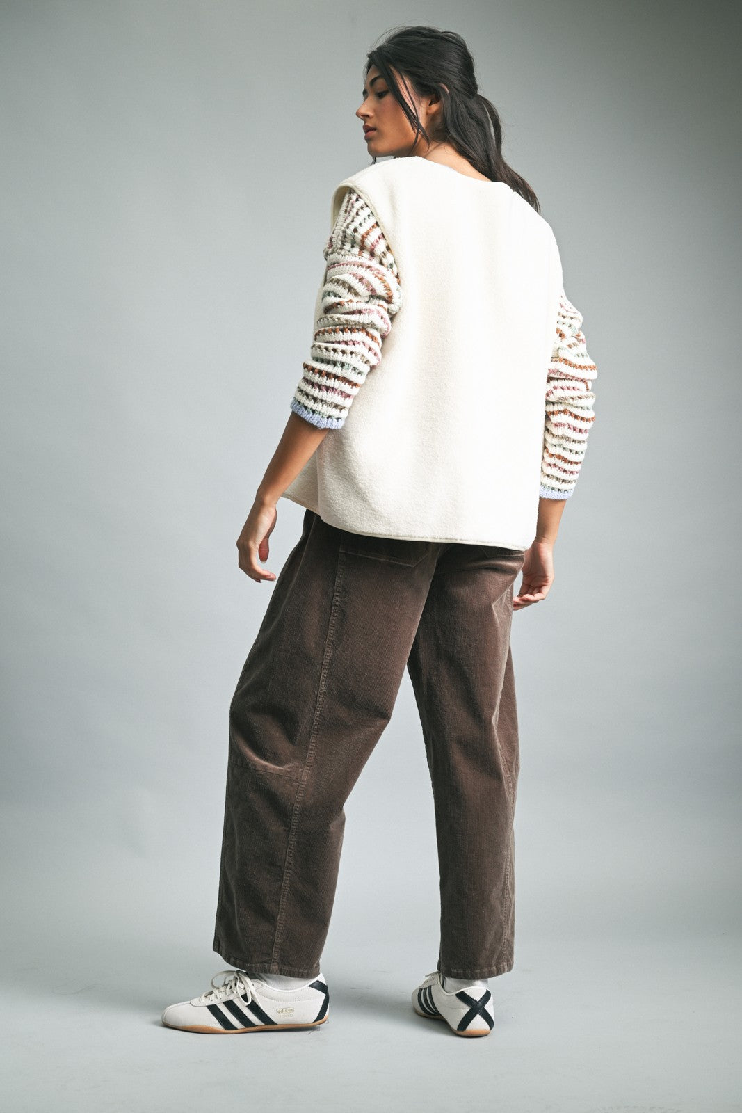 Button-Up Sherpa Vest