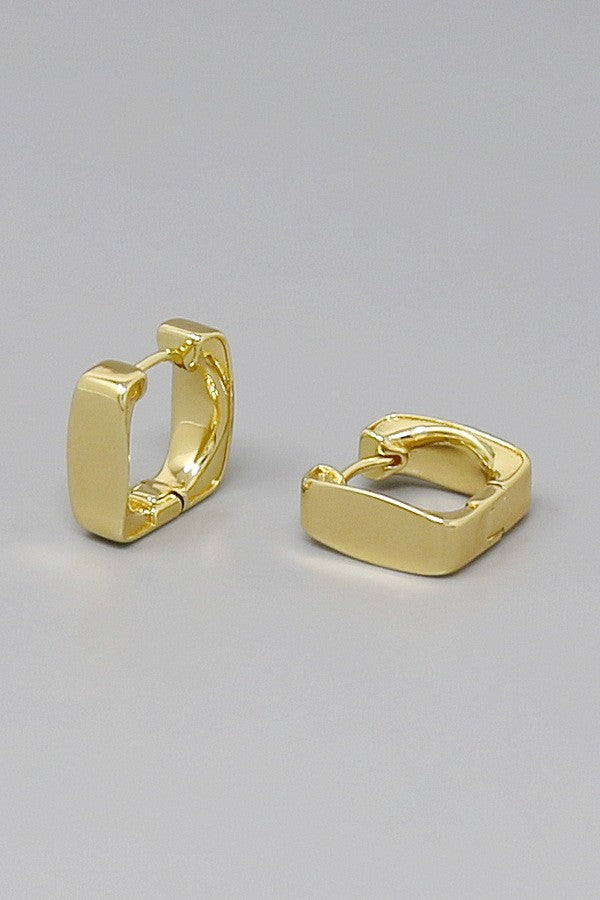 square metal hoop earrings