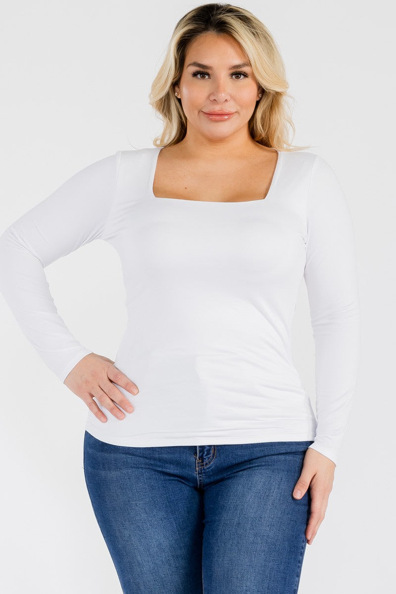 square up long sleeve-curvy