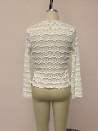 taylor tie front long sleeve cardi-curvy