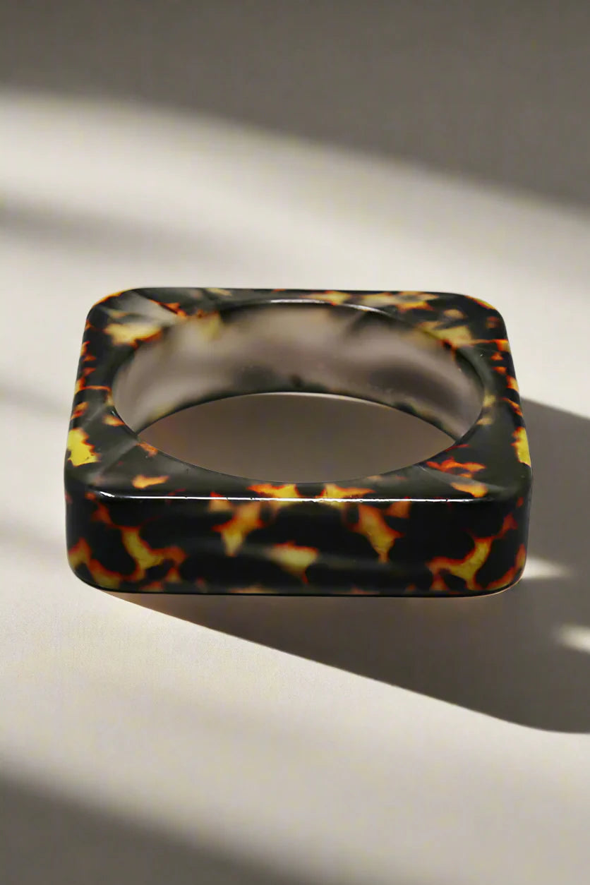 Marble Texture Square Bangle Bracelet
