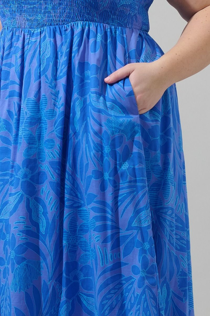warren smocked sleeveless dress-curvy