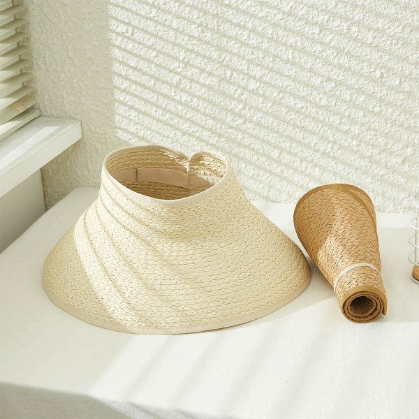 foldable roll-up straw hat
