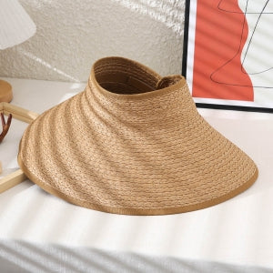 foldable roll-up straw hat