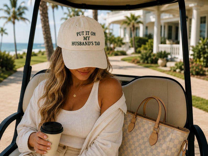 Put It on My Husband’s Tab Embroidered Hat
