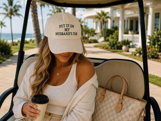 Put It on My Husband’s Tab Embroidered Hat