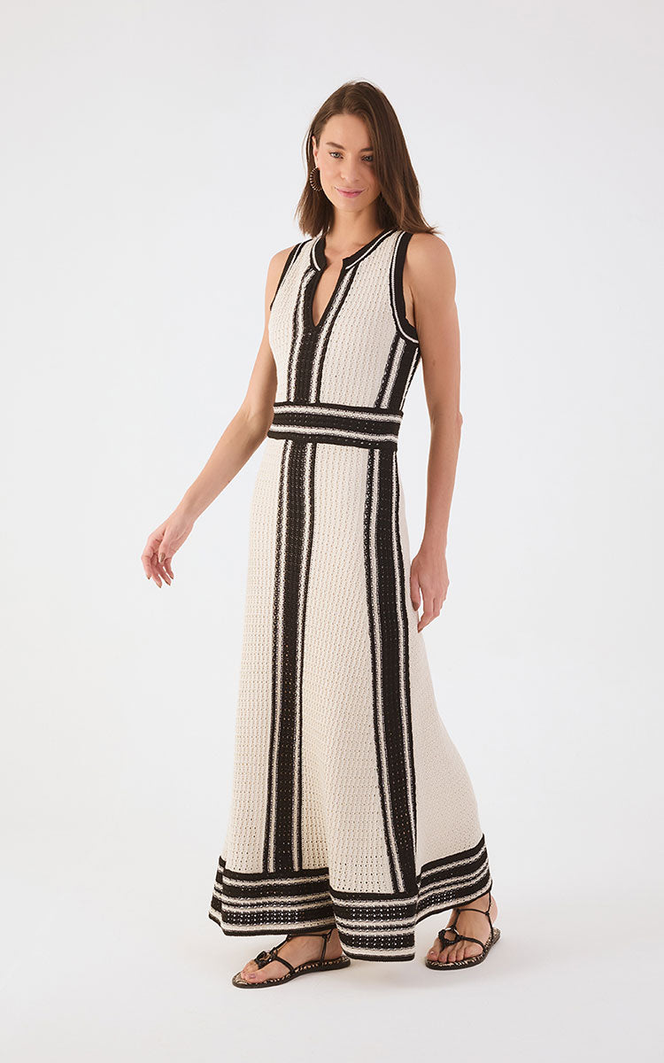 Knit Dress With Stripe Detail