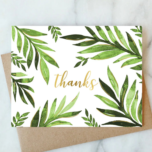 Leaf Thanks Greeting Card
