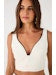 Beach Print Linen Top