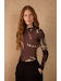 Tulle Blouse With Coqueiral Print