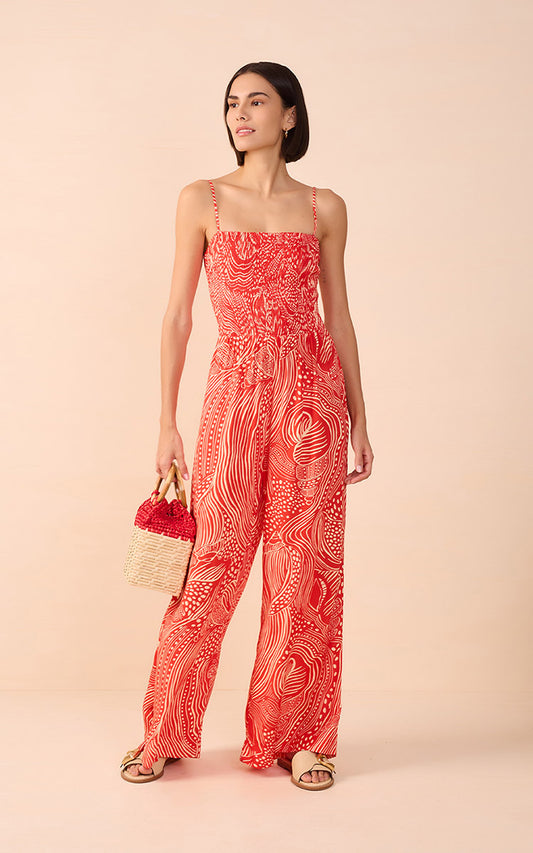 Lagoon Smocked Jumpsuit