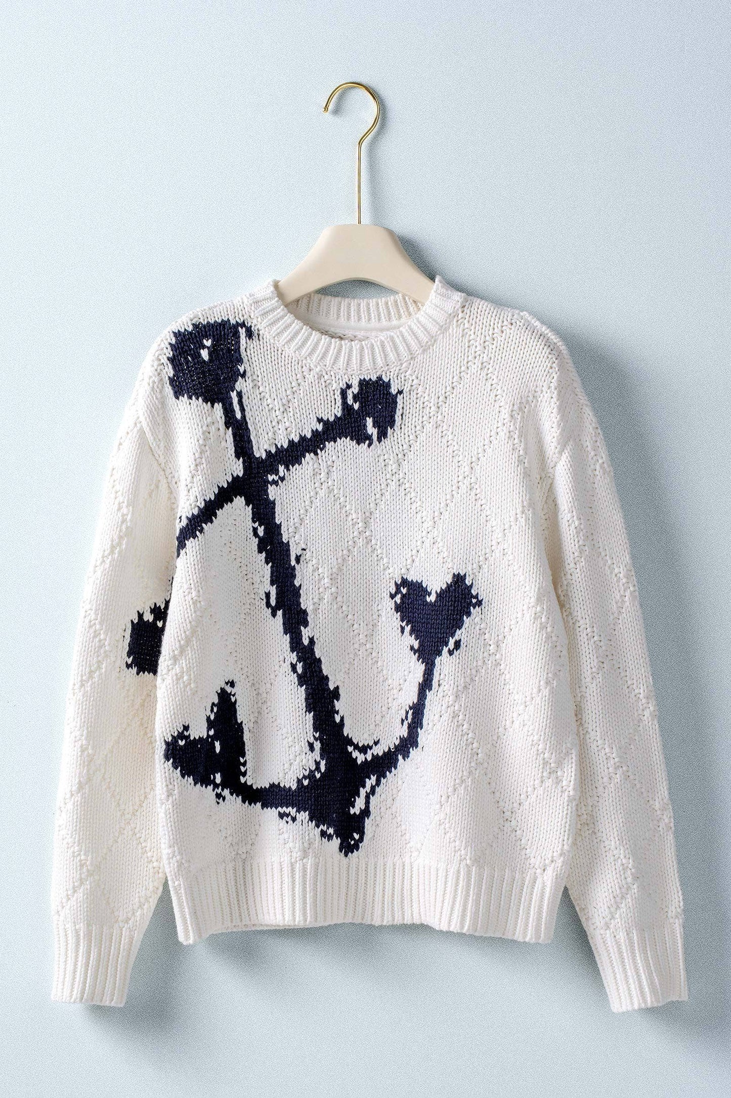 Nautical Anchor Knit Sweater