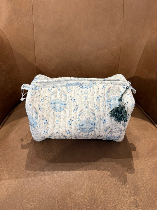 blue crab printed pouch