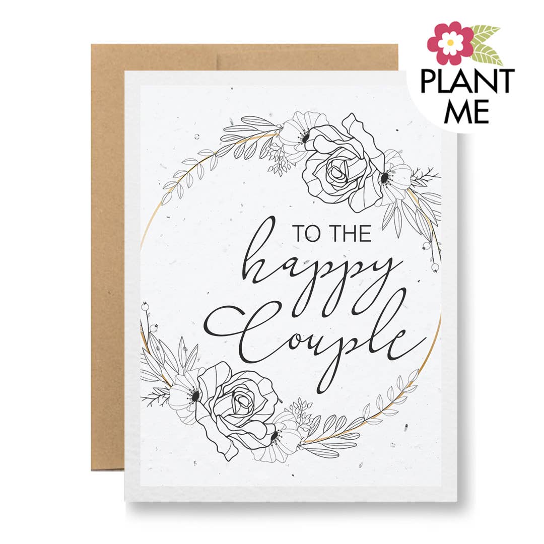 Wildflower Seed Paper Greeting Card - To the happy couple