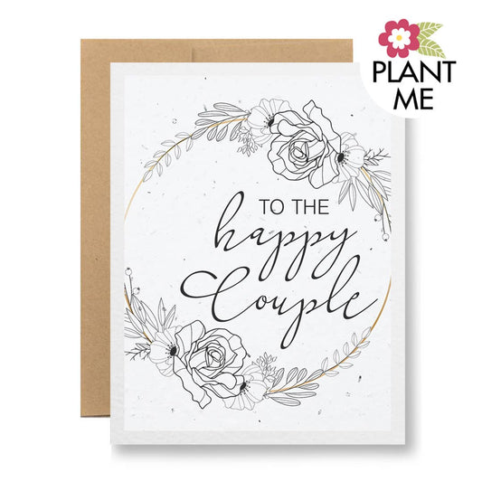 Wildflower Seed Paper Greeting Card - To the happy couple