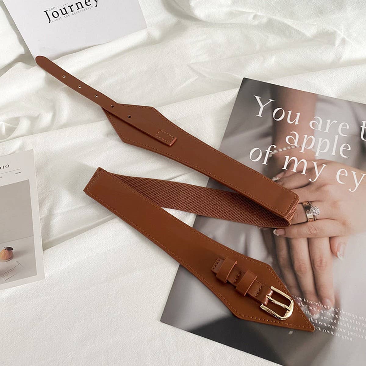 HIGHLY ELASTIC WIDE-BRIMMED FASHIONABLE BELT