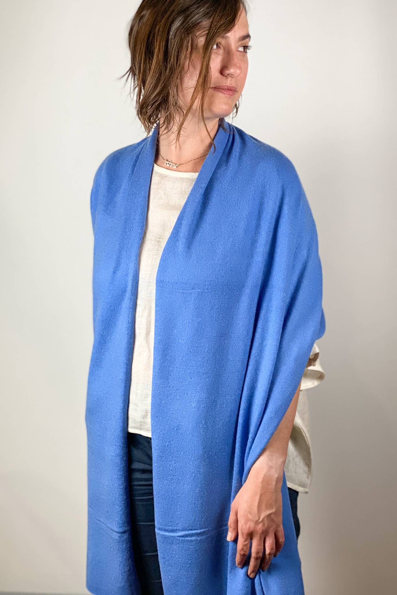 Cashmere Scarf/Wrap Periwinkle