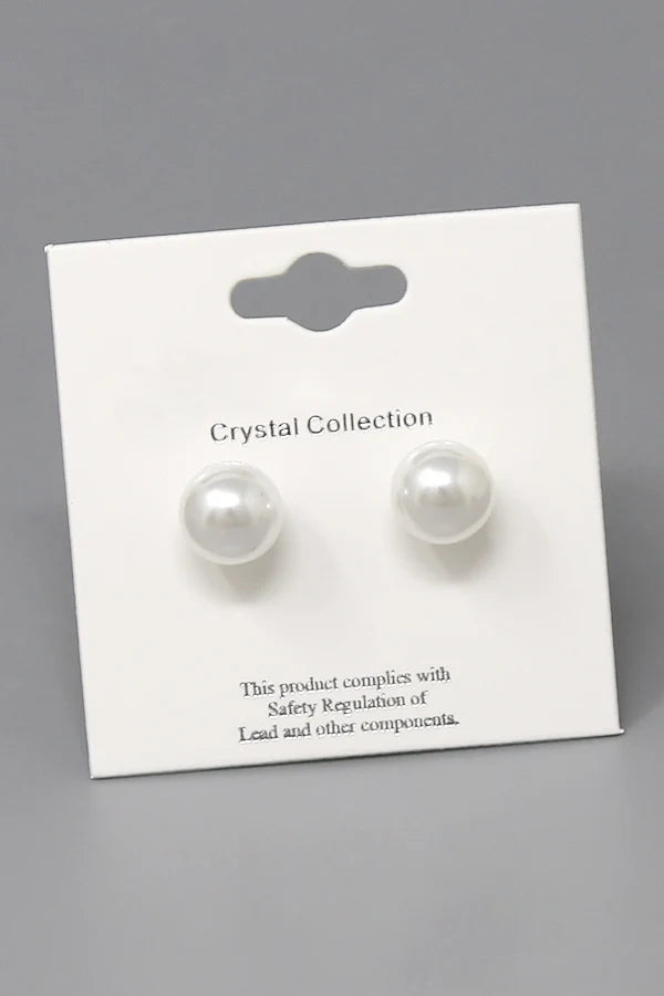 10 MM Pearl Stud Earrings