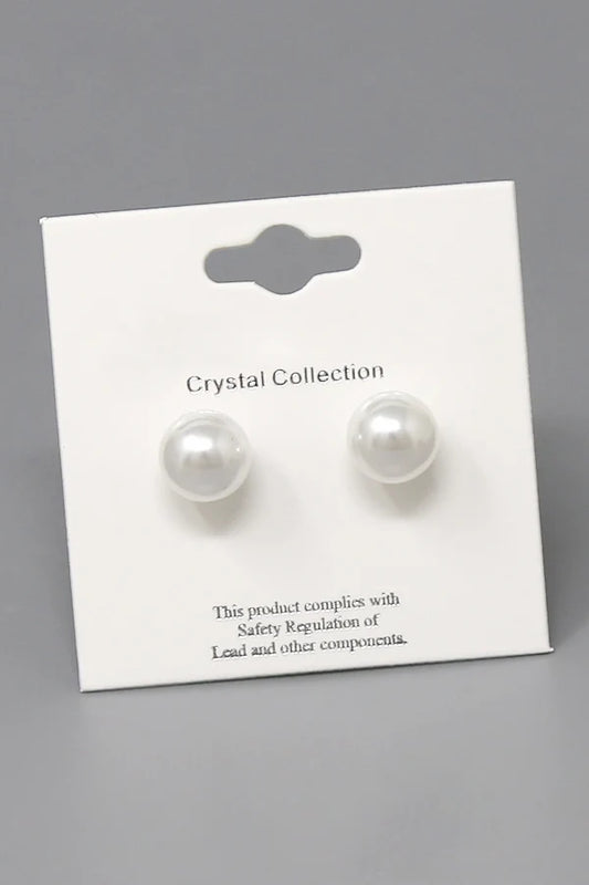 10 MM Pearl Stud Earrings