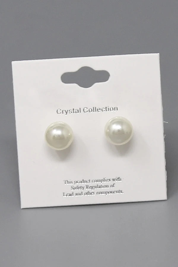 10 MM Pearl Stud Earrings