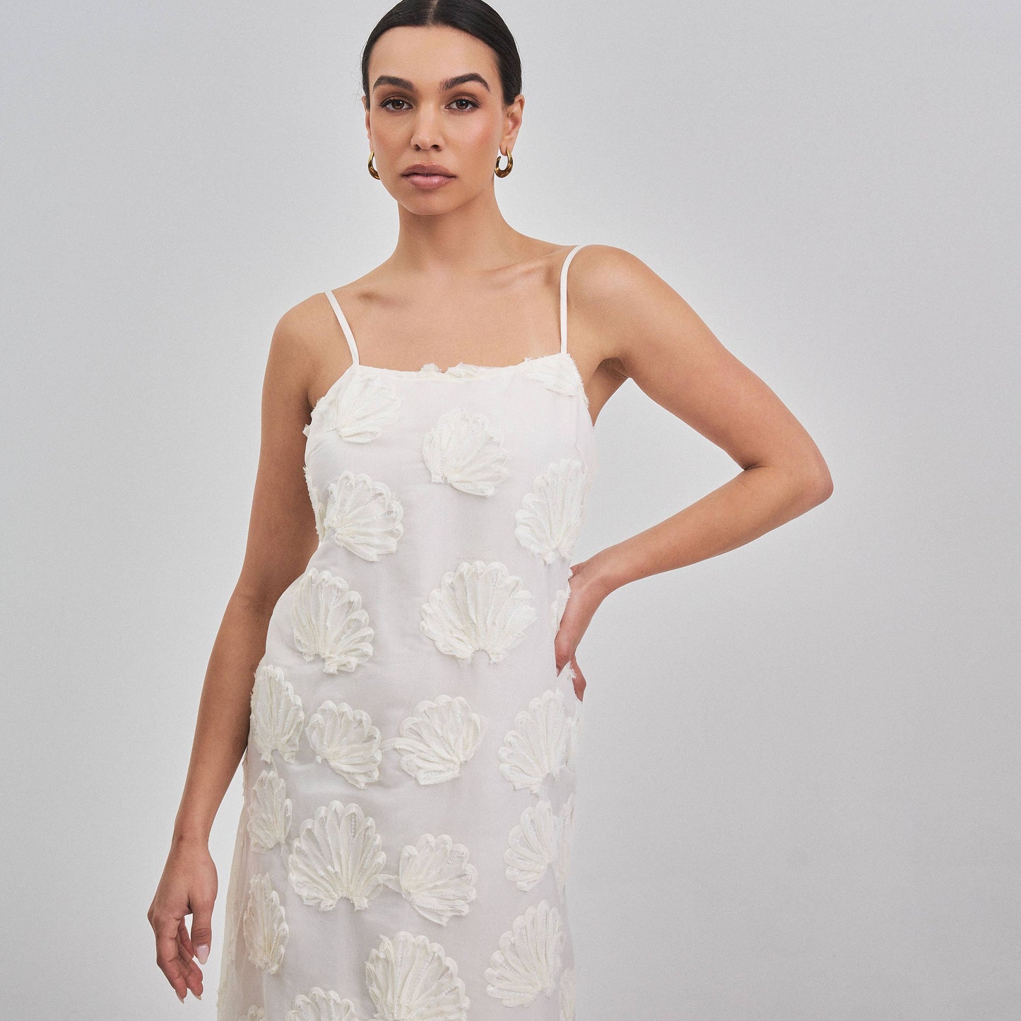 Textured cami maxi dress