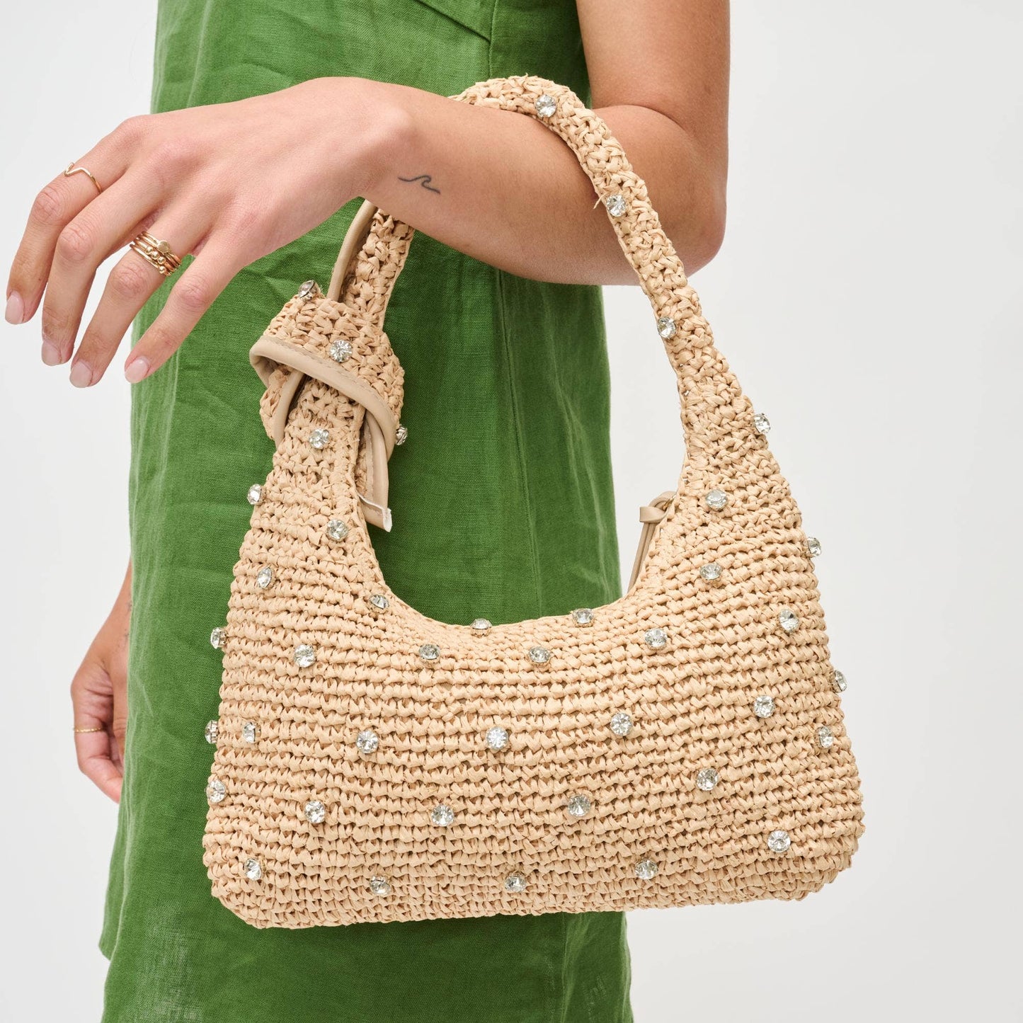 Jessa Straw Summer Beach Shoulder Bag