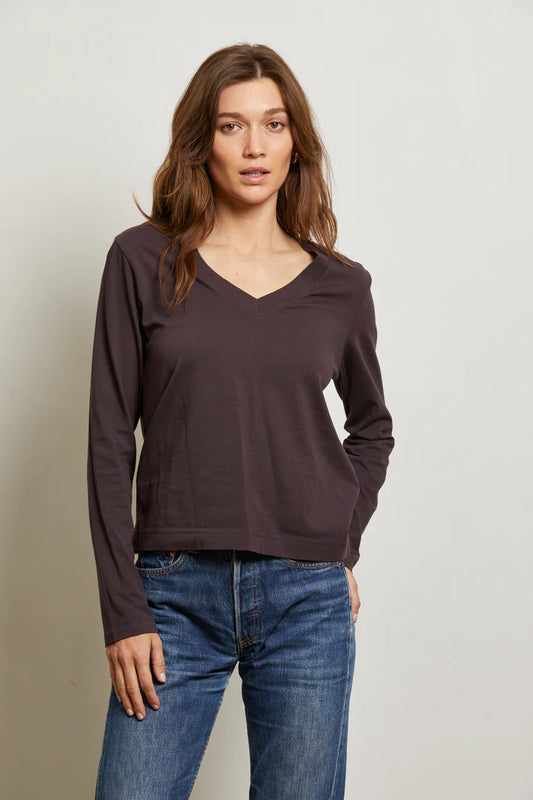Sinatra Ringspun Cotton V-Neck