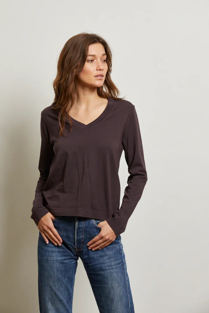 Sinatra Ringspun Cotton V-Neck