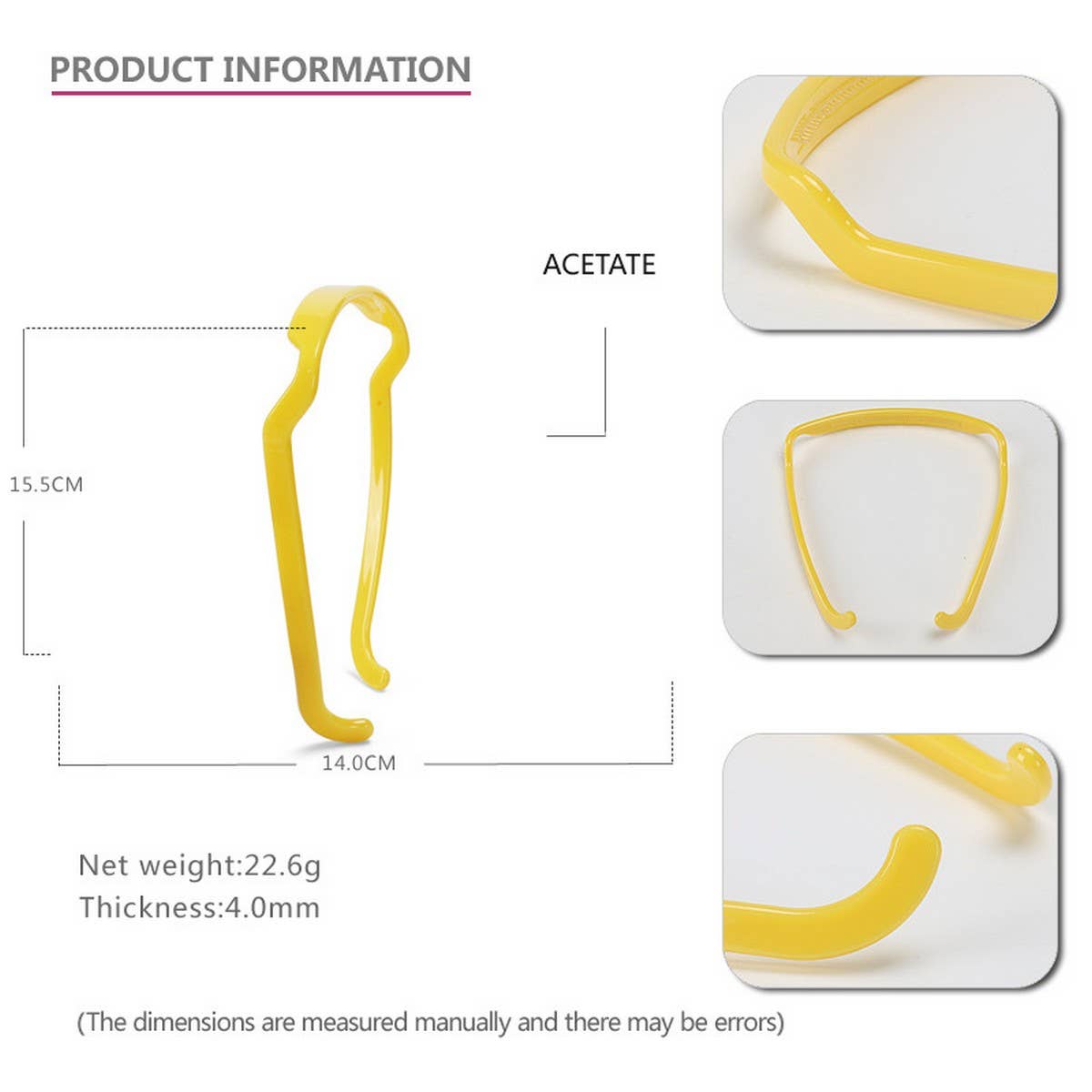 ACETATE SQUARE SUNGLASSES HEADBAND