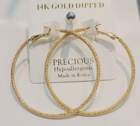 14k gold dipped hoop earrings