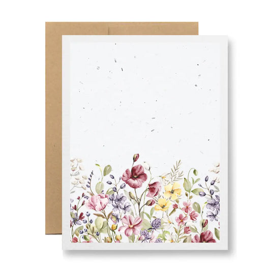 Plantable Seed Paper Greeting Card - {Wildflower Border}