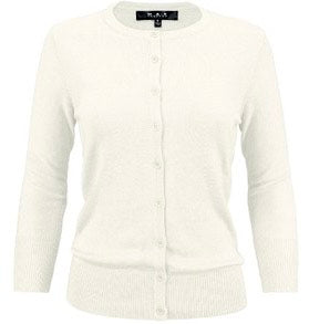 Crewneck Button Down Cardigan