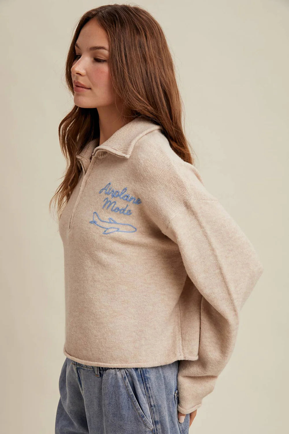 Airplane Mode Half-zip Sweater