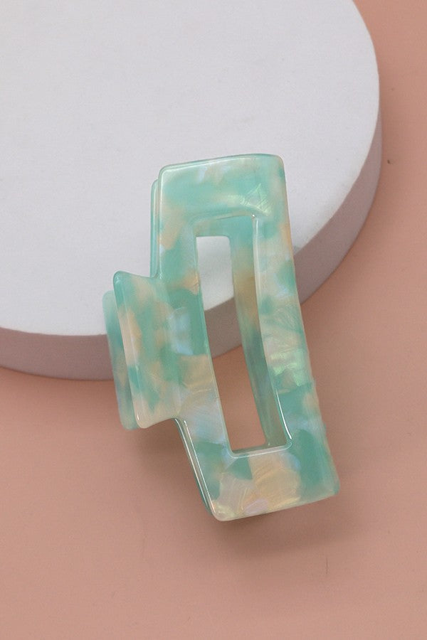rectangle cellulose claw clip