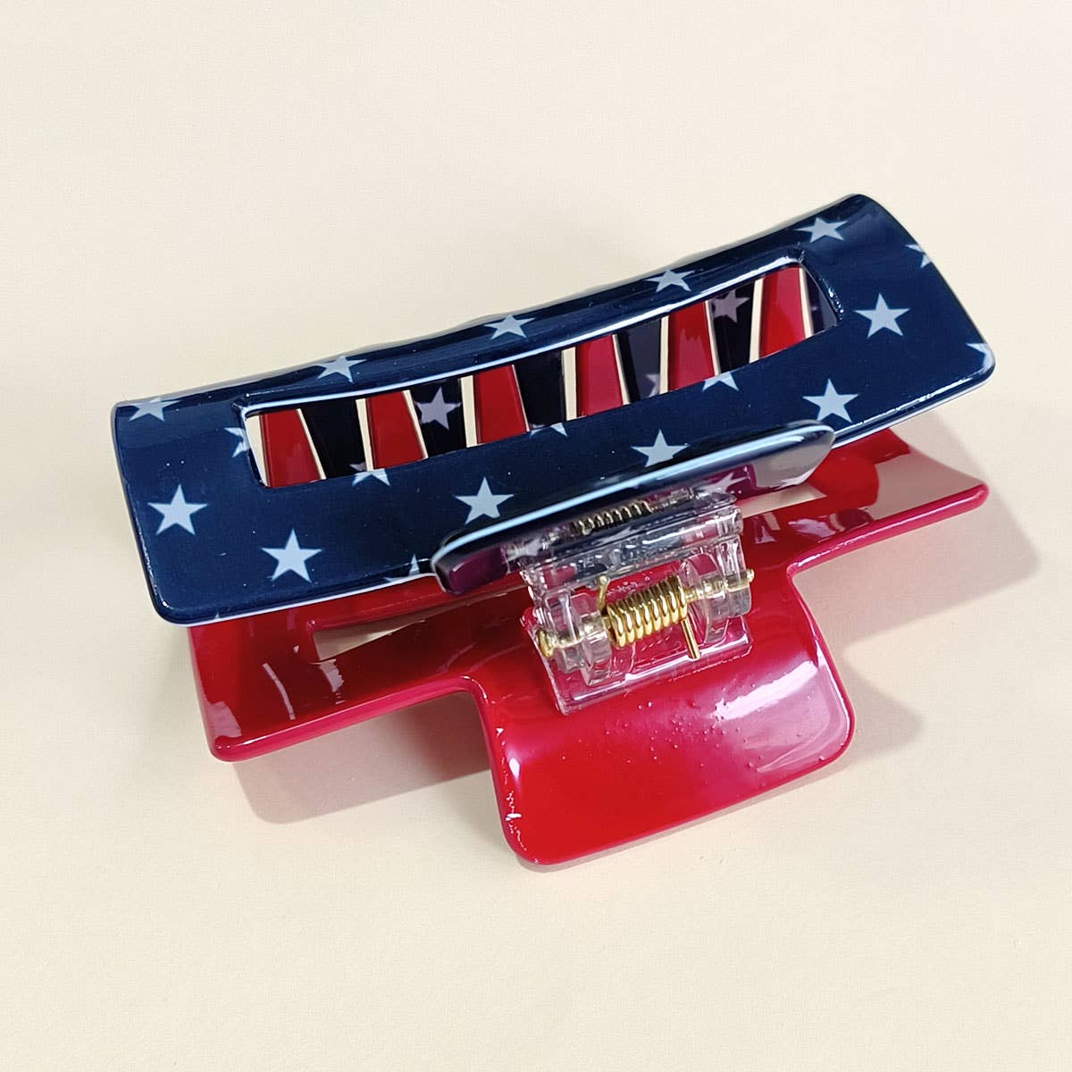 Stars & Stripes RECTANGLE HAIR CLAW CLIPS