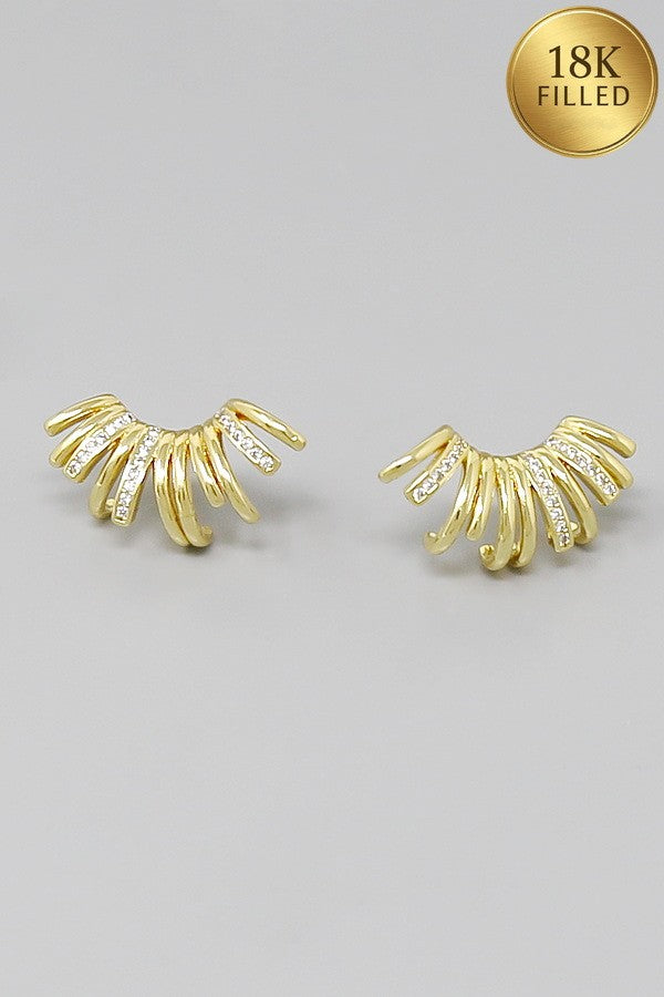 18k gold filled ear climber earrings