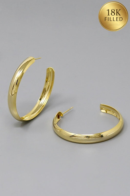 18k gold filled hoop earrings