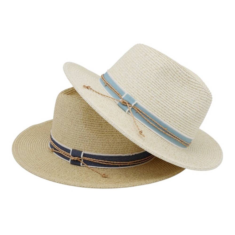 Rope And Ribbon Strap Fedora Hat