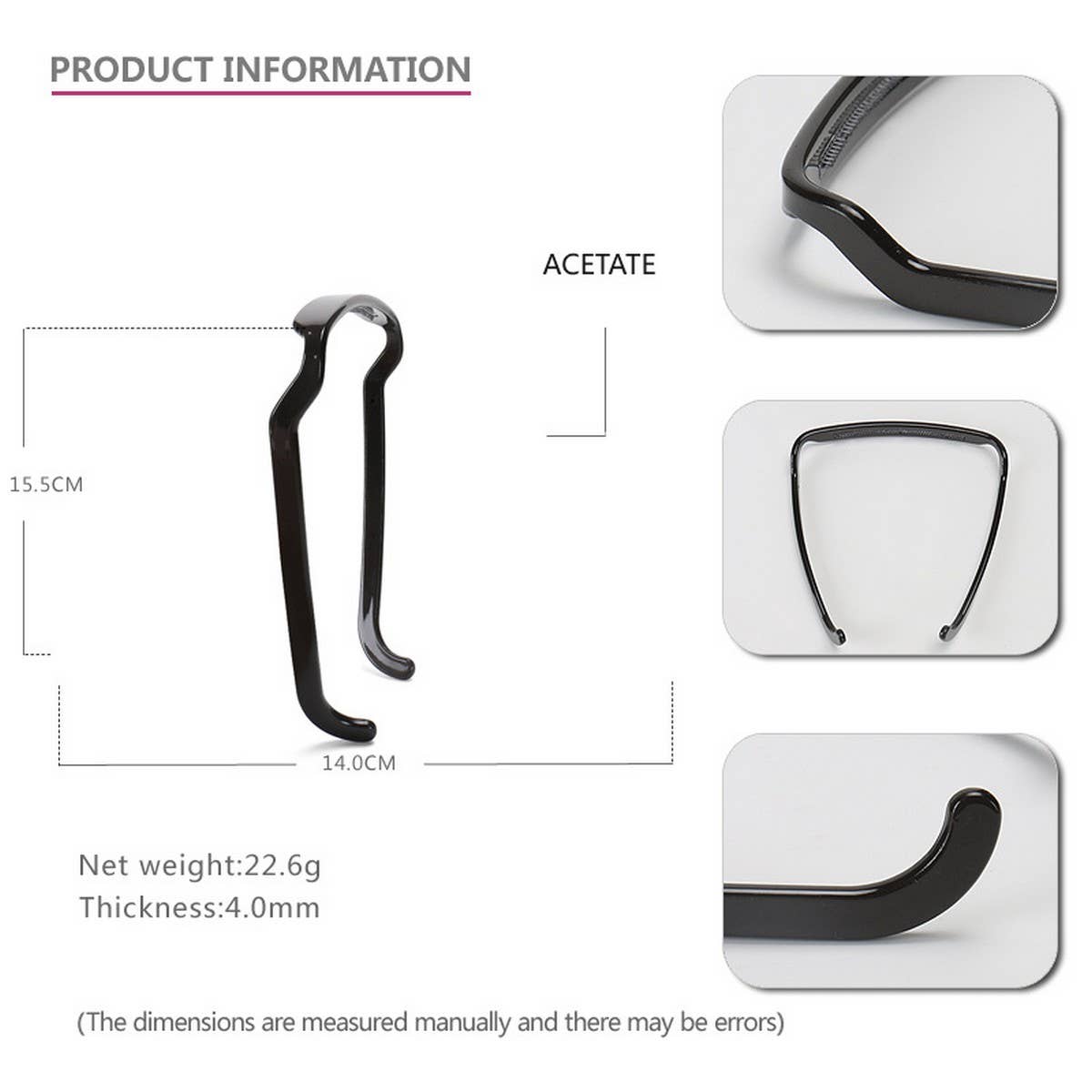 ACETATE SQUARE SUNGLASSES HEADBAND