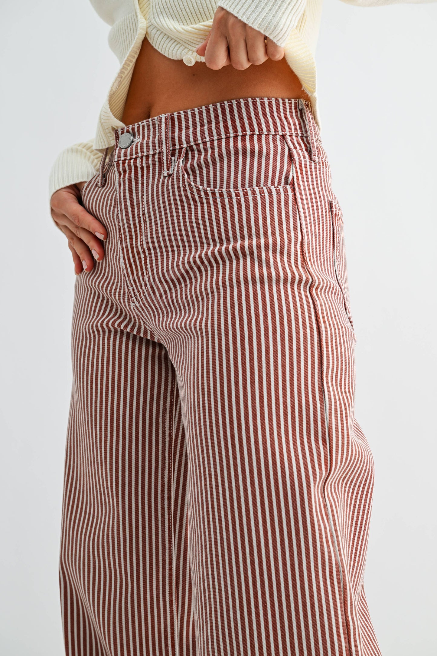 spicy striped wide leg