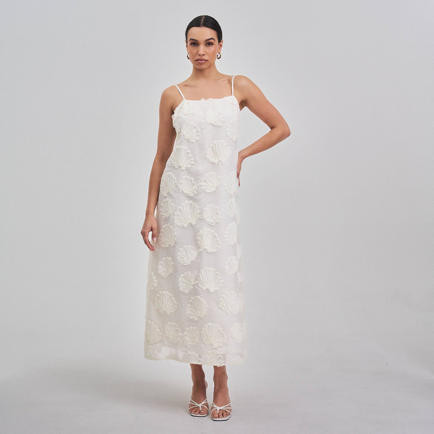Textured cami maxi dress