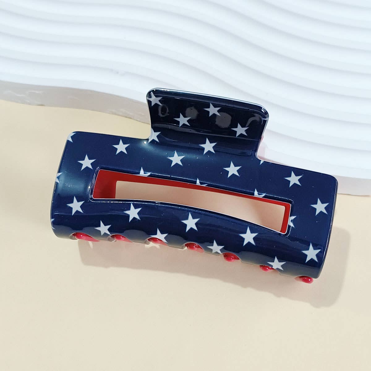 Stars & Stripes RECTANGLE HAIR CLAW CLIPS