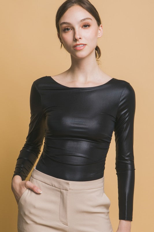 Open Back Metallic Bodysuit